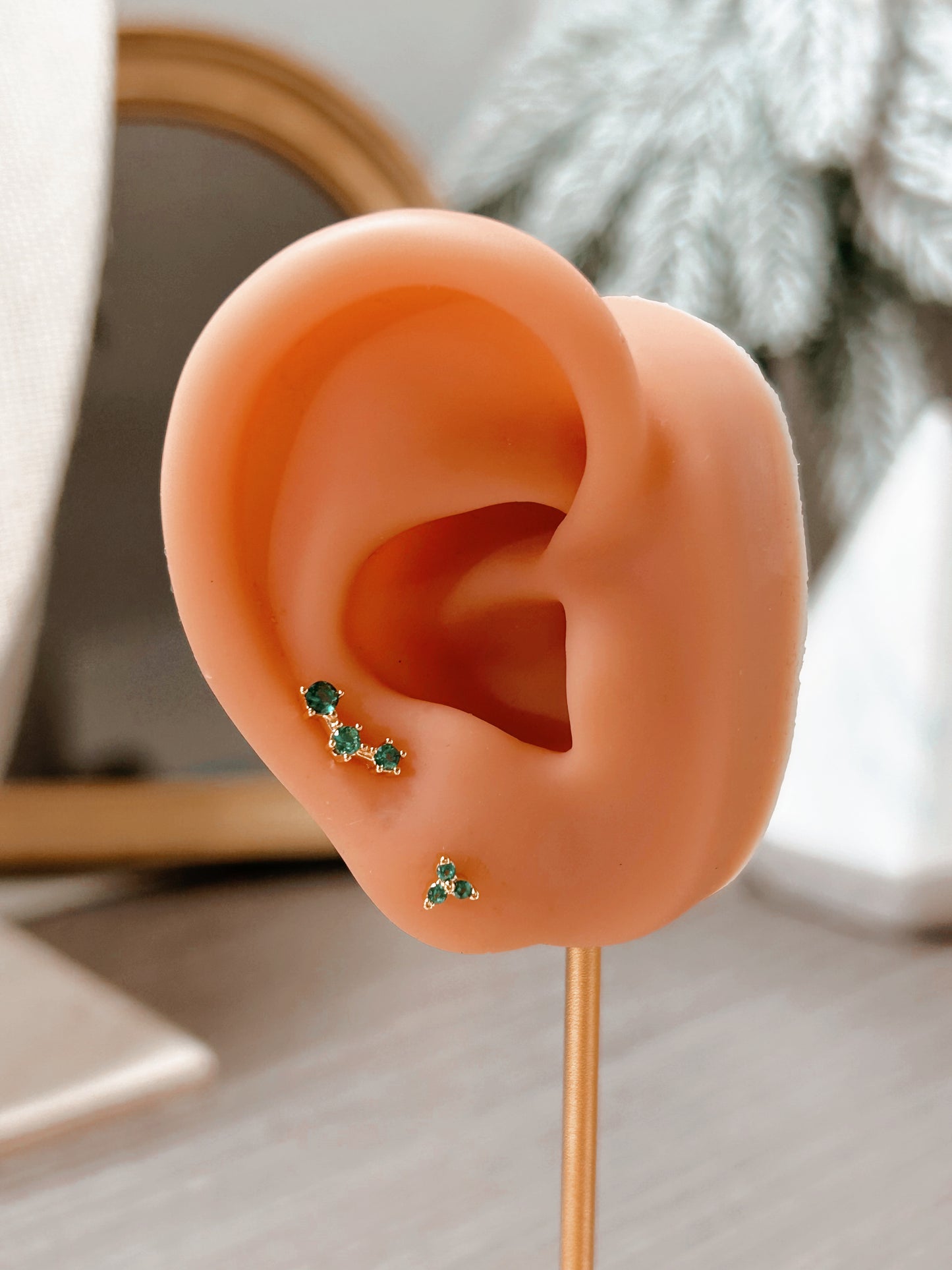 Emerald Glow Earring | 2 Pairs