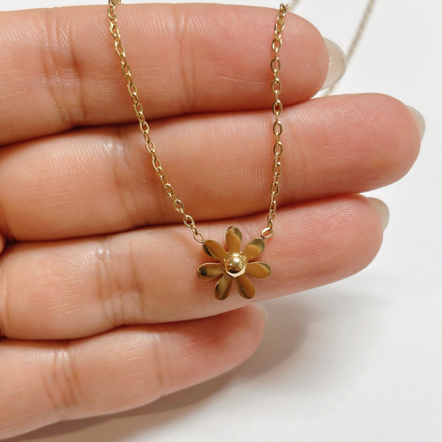 Minimal Daisy Necklace | Collar Margarita Minimalista