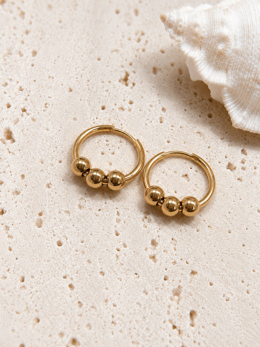 Aretes Beaded Hoop