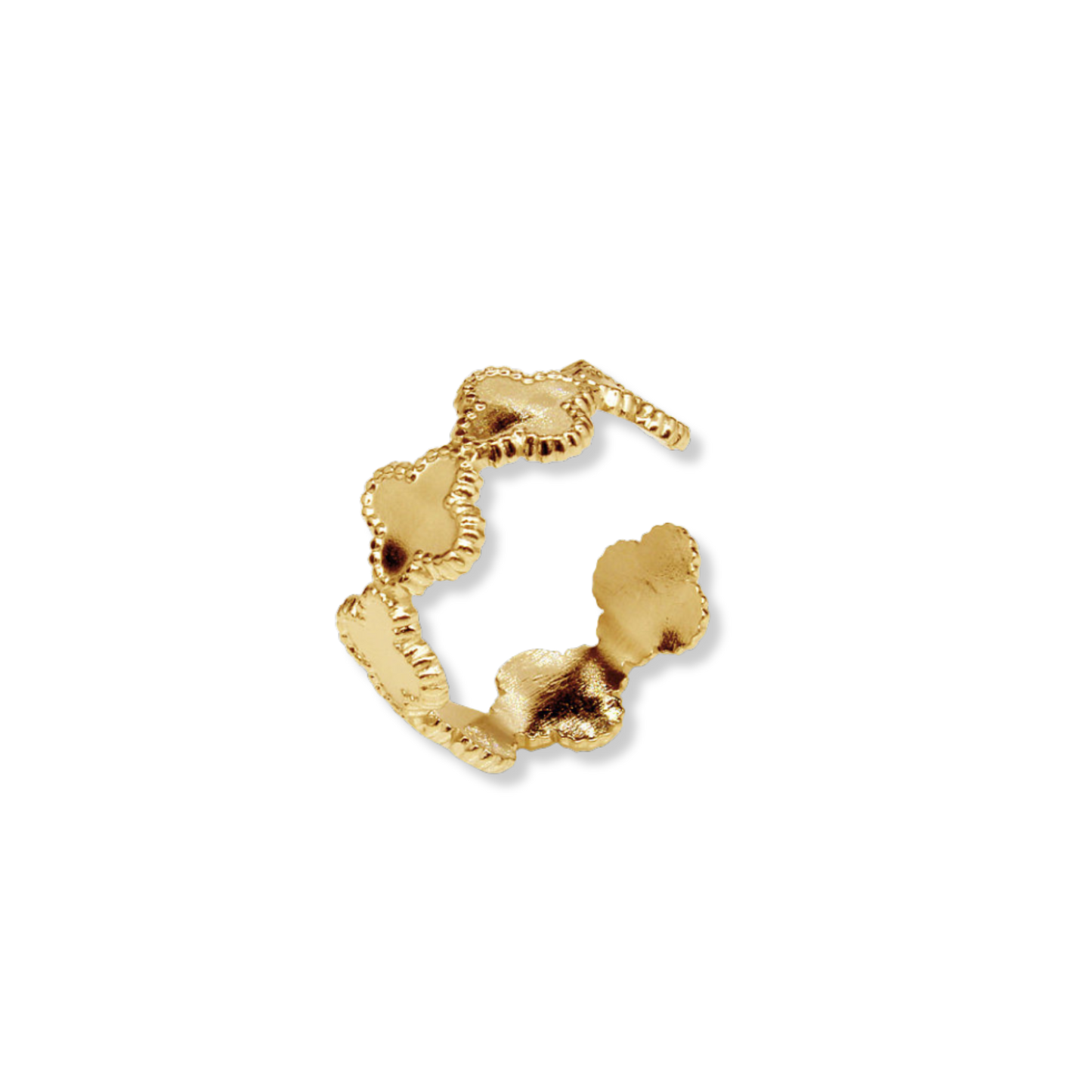 Clover Charm Ring | Titanium Steel