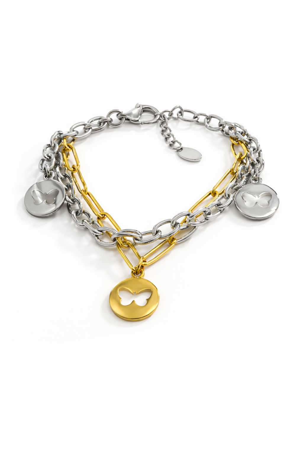 Butterfly | Silver and Gold Bracelet