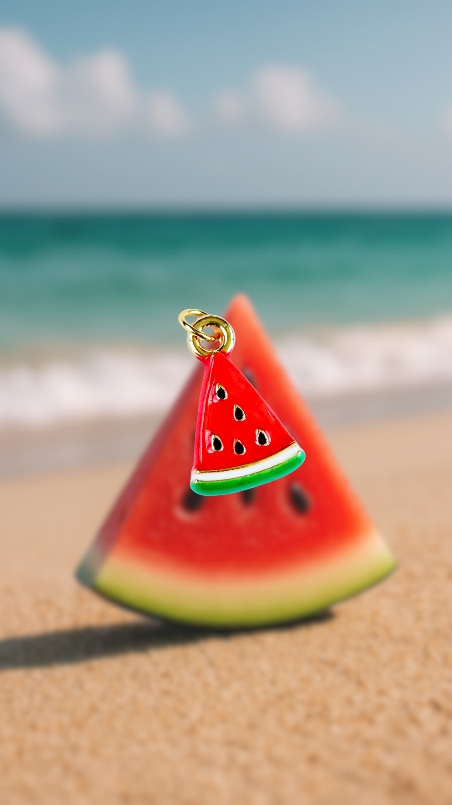 Watermelon Gold plated charm