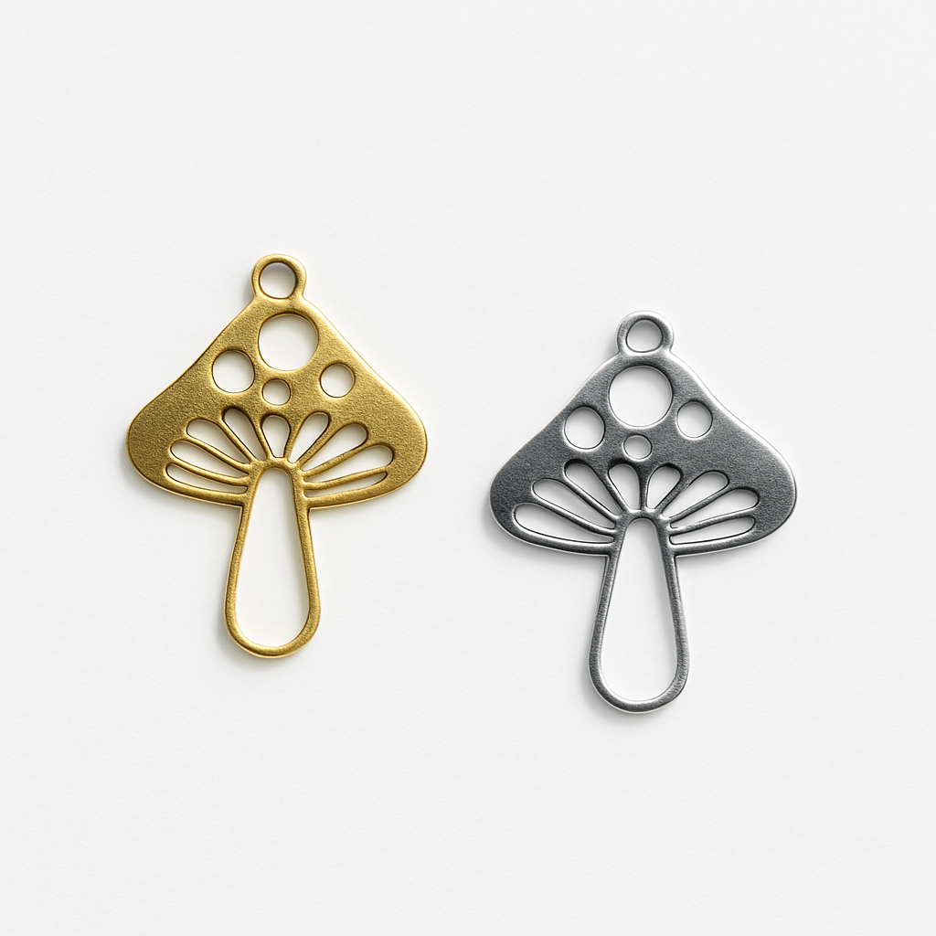 Cozy Mushroom Charm | Gold or Silver