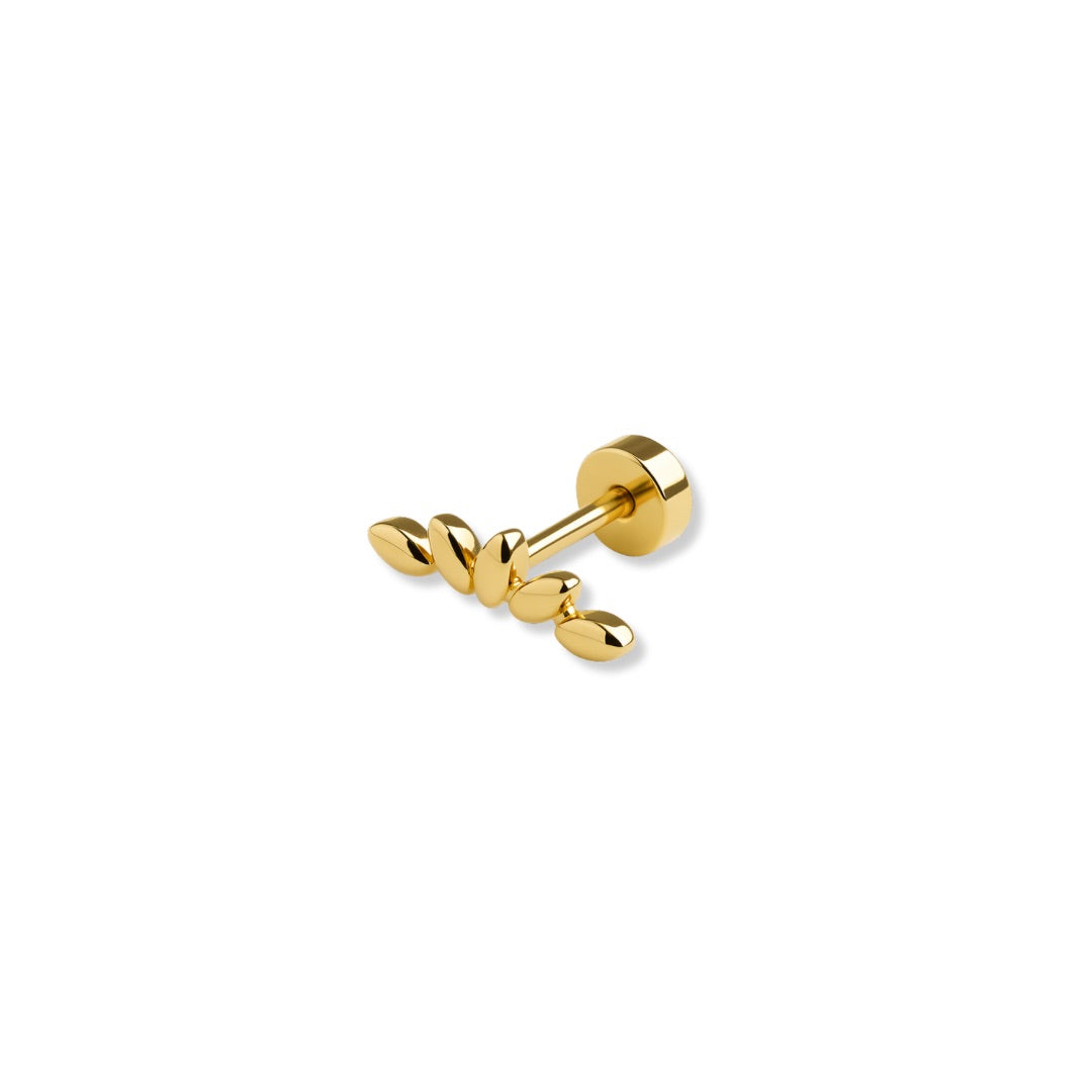 Minimal Gold Leaf Studs (single piece)