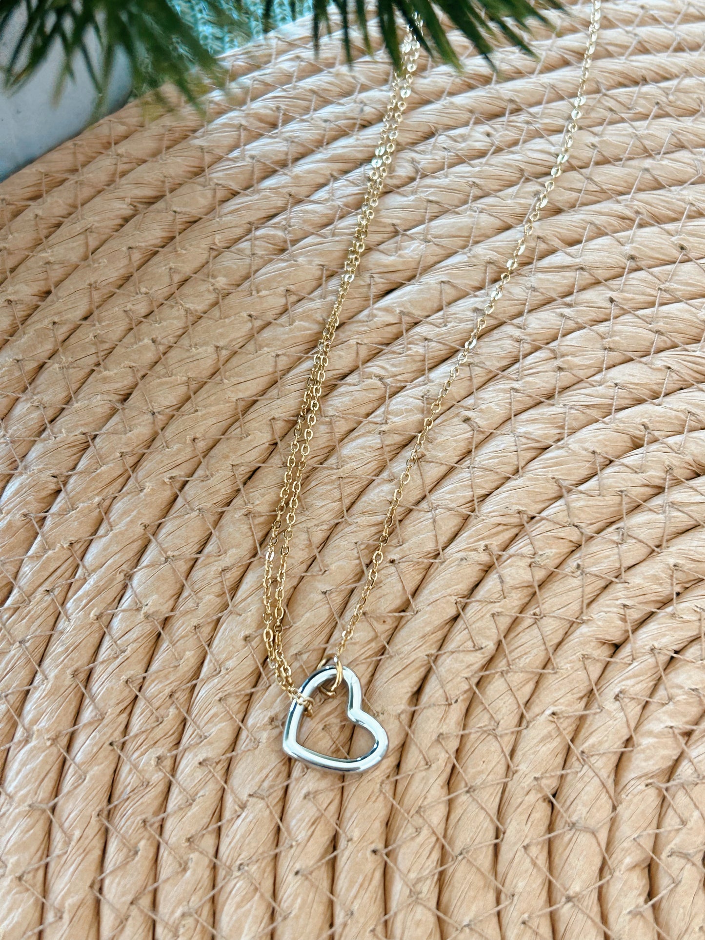 Corazón Abierto | Stainless Steel Open Heart 2 Tones