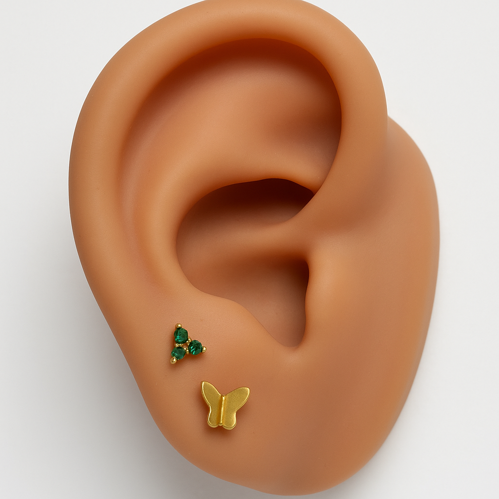 Esmerald Wings | Duo Studs