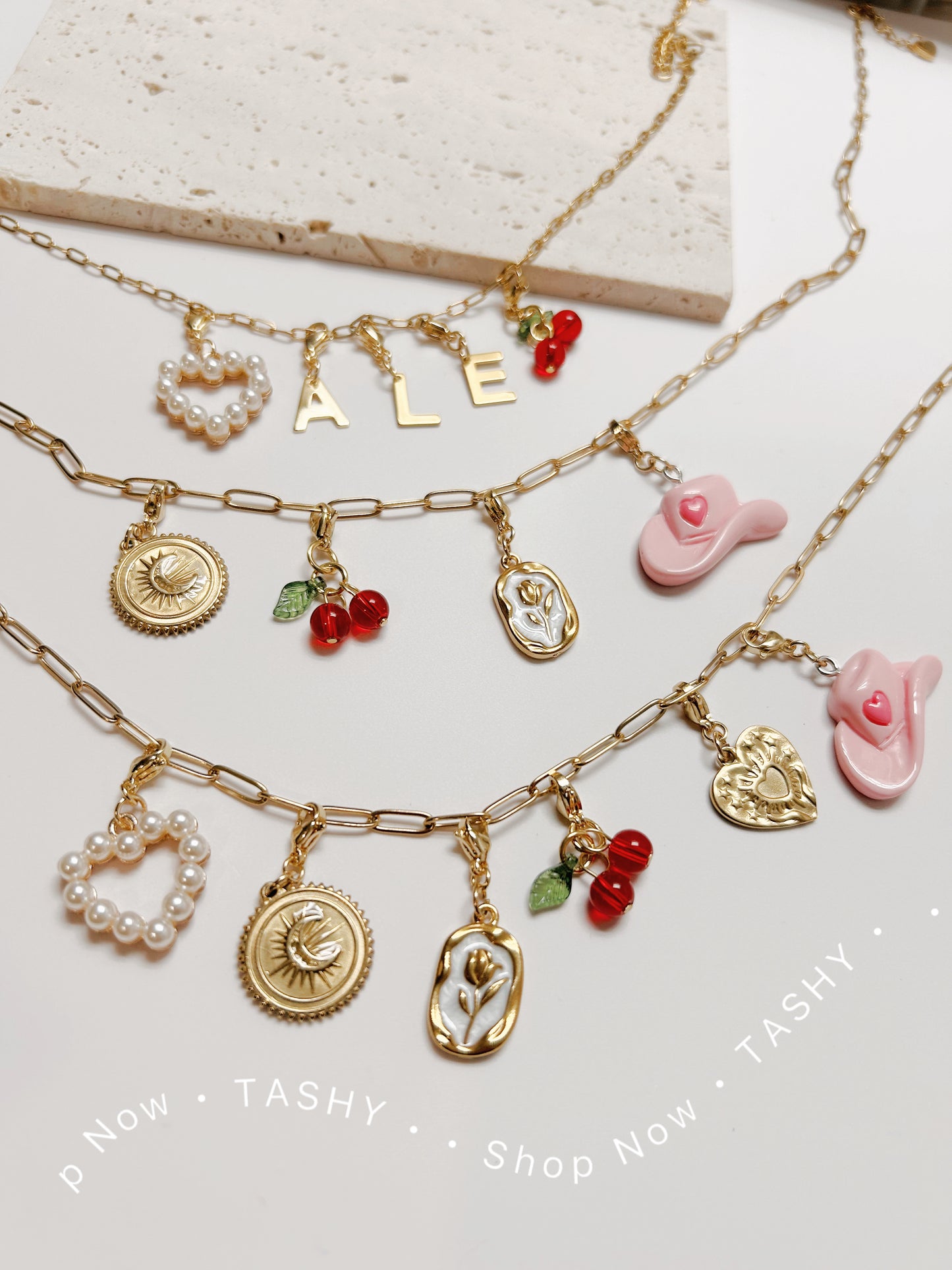 Media Luna Charm | Stainless Steel