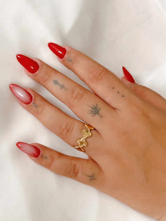 Clover Charm Ring | Titanium Steel