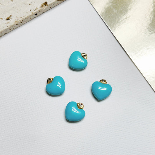 Charm corazón turquesa