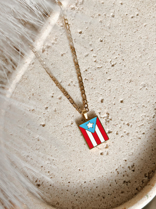 Mi Bandera Necklace | Stainless Steel