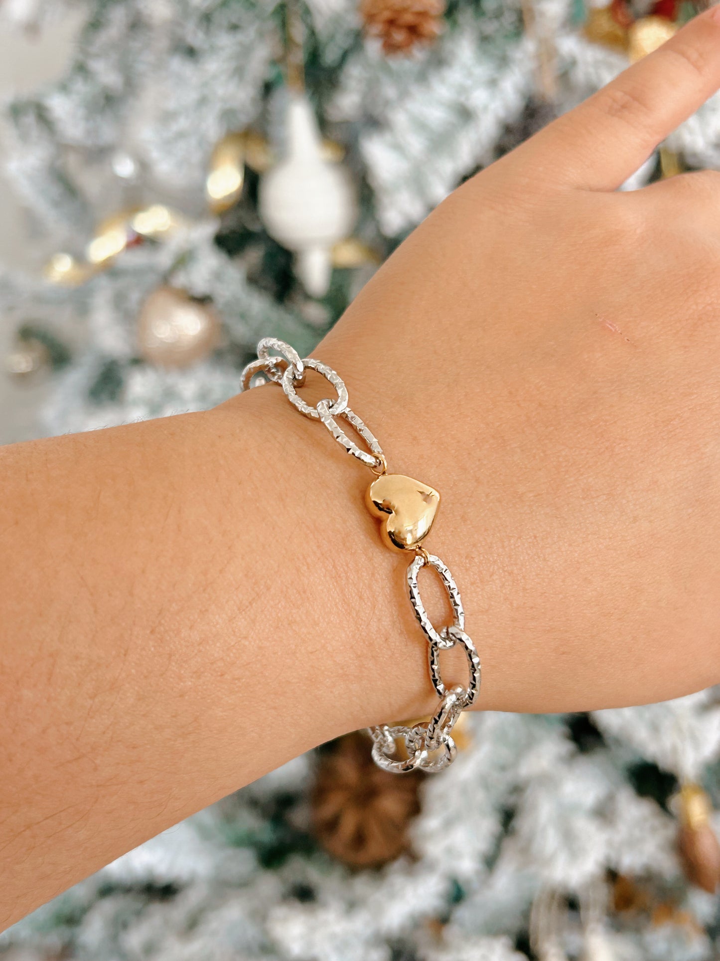 Heart Bracelet | Gold and Silver
