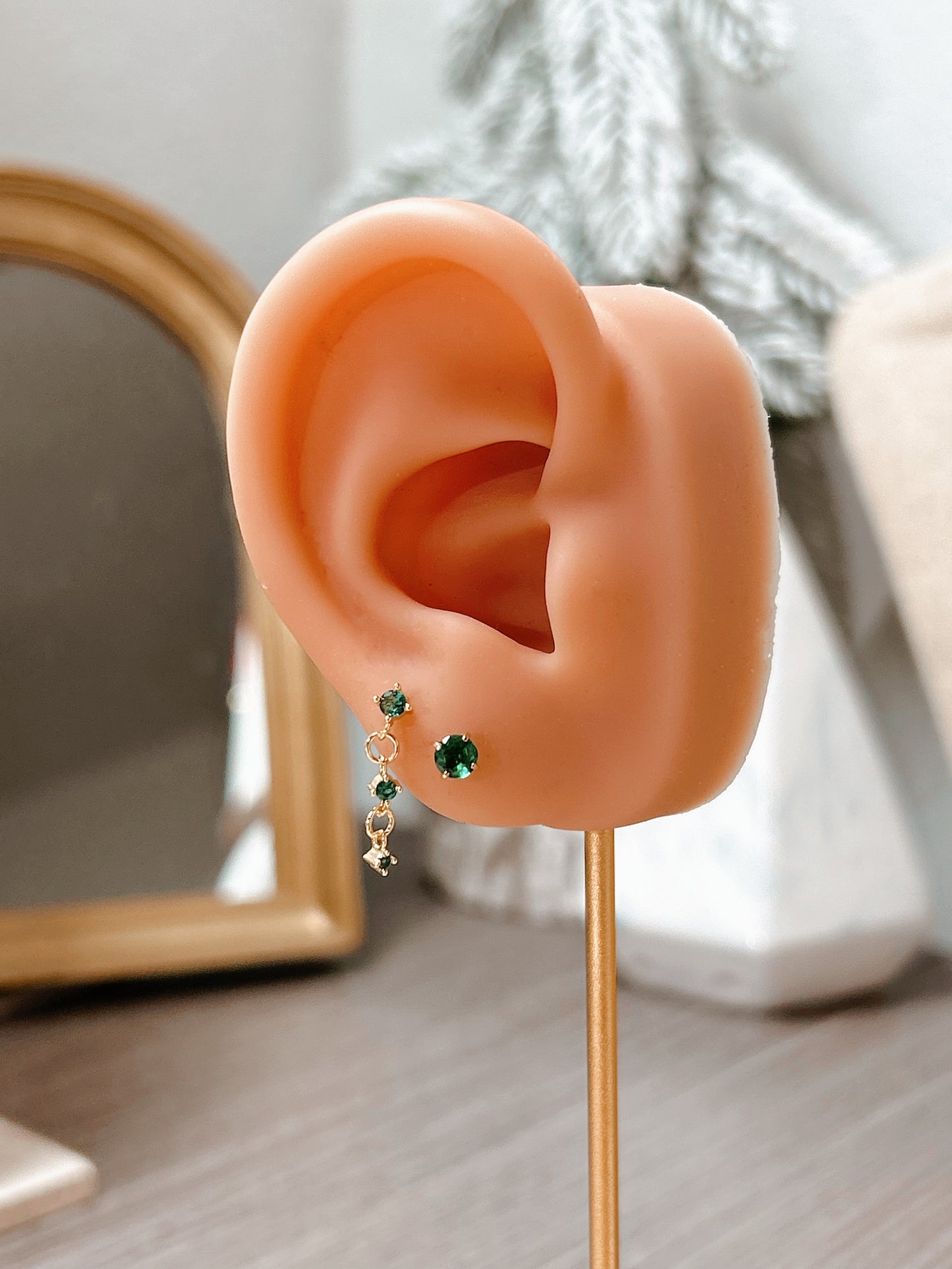 Emerald Glow Earring | 2 Pairs