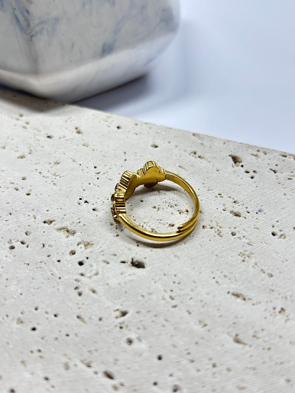 Anillo Flor Canela | Golden Brunch