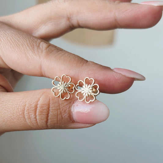 Bloom Heart Studs