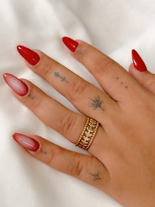 Golden Lace Ring | Stainless Steel