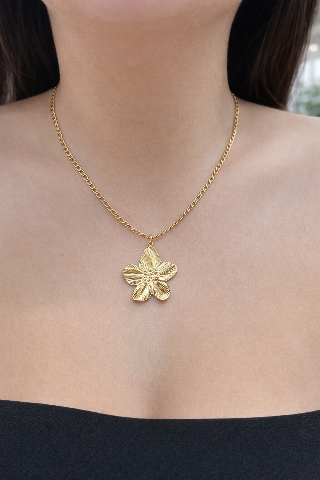 Flor de Cinco Petalos| Stainless Steel Necklace