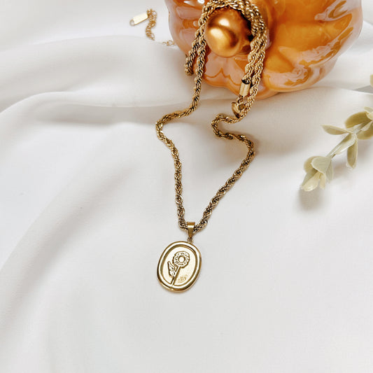 Golden Sunflower Necklace | Collar Girasol Dorado