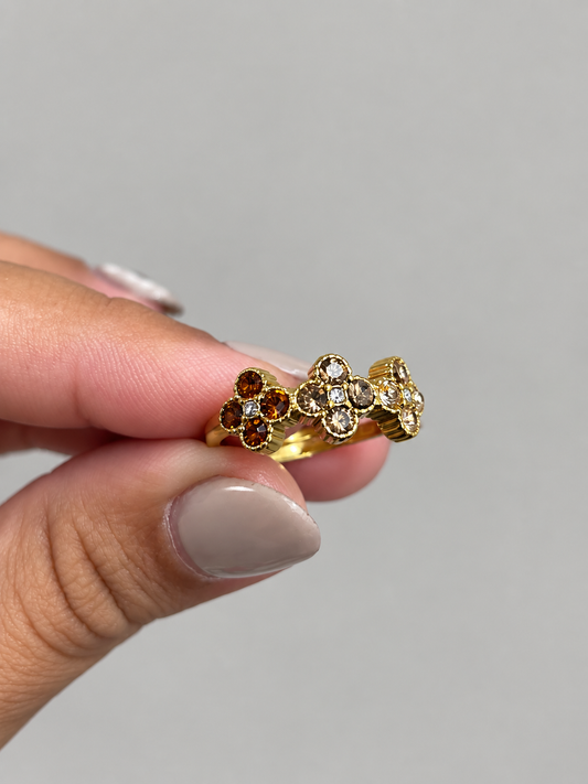 Anillo Flor Canela | Golden Brunch