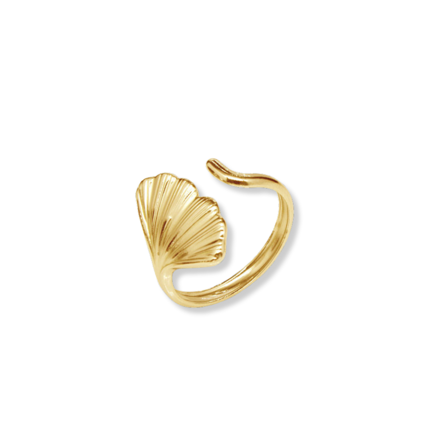 Golden Ginko Ring | Titanium Steel