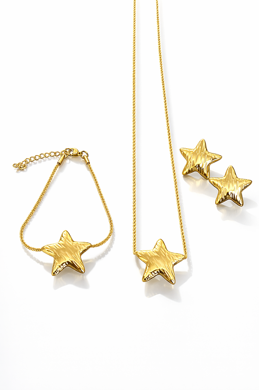 Golden Star set | Necklace | Bracelet | Earings