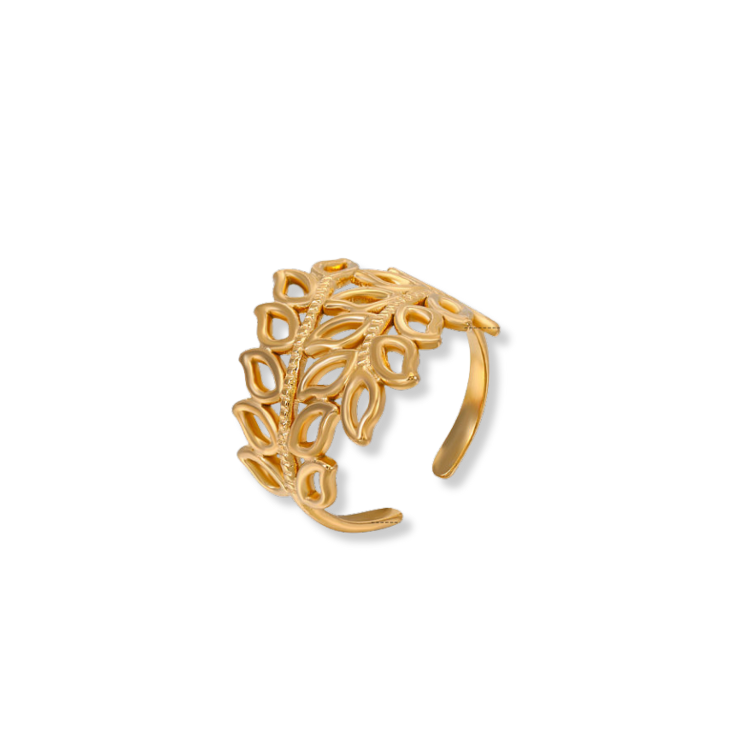 Leaf Crown Ring | Stainless Steel