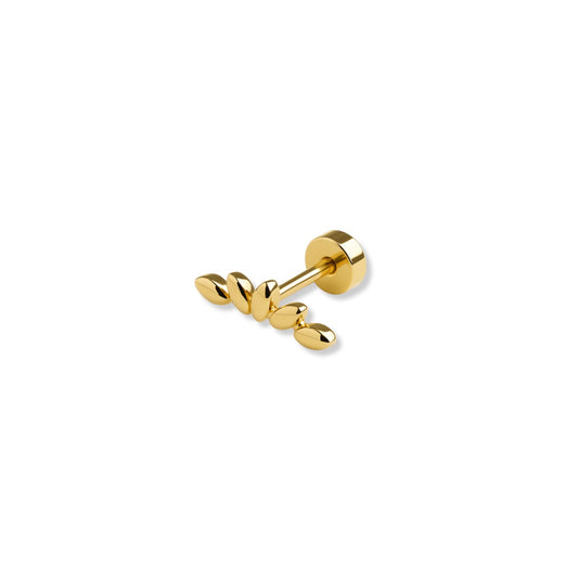 Minimal Gold Leaf Studs (single piece)