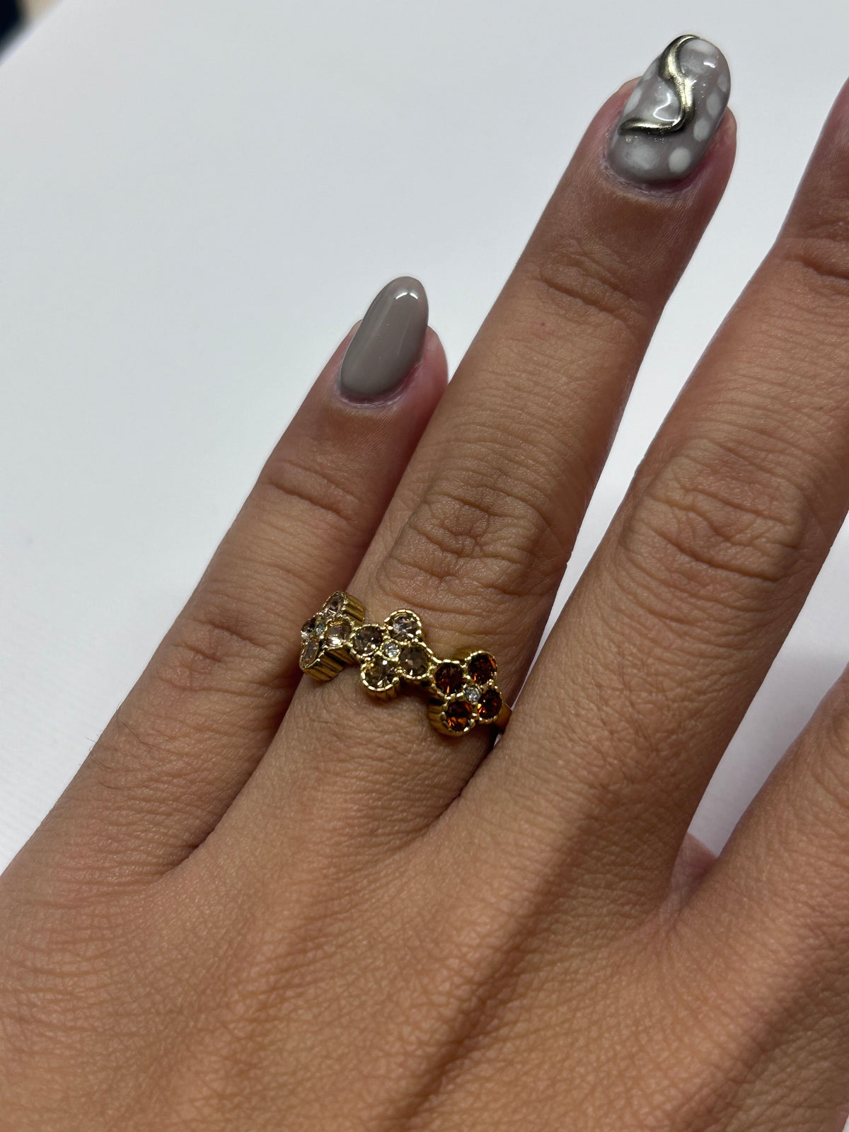 Anillo Flor Canela | Golden Brunch