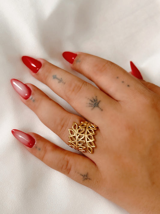 Leaf Crown Ring | Stainless Steel