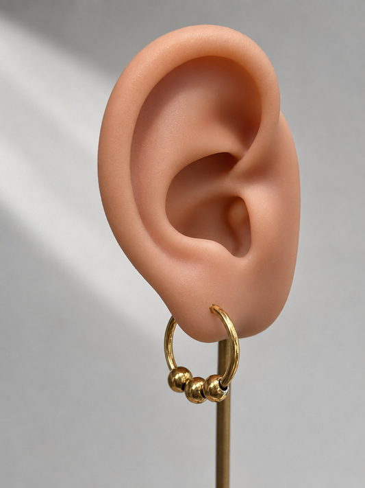 Aretes Beaded Hoop