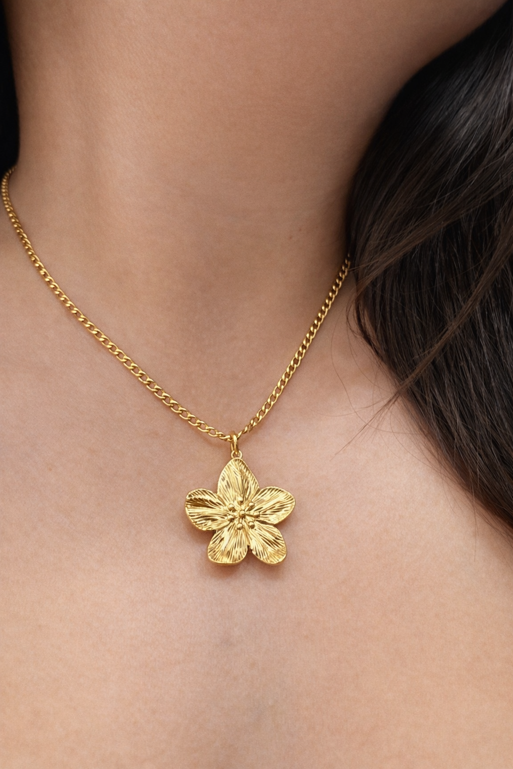 Flor de Cinco Petalos| Stainless Steel Necklace