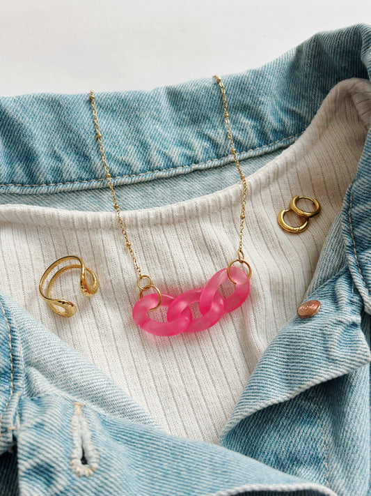 Collar Guayaba - Cadena Frosted