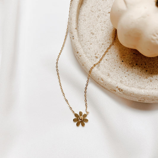 Minimal Daisy Necklace | Collar Margarita Minimalista
