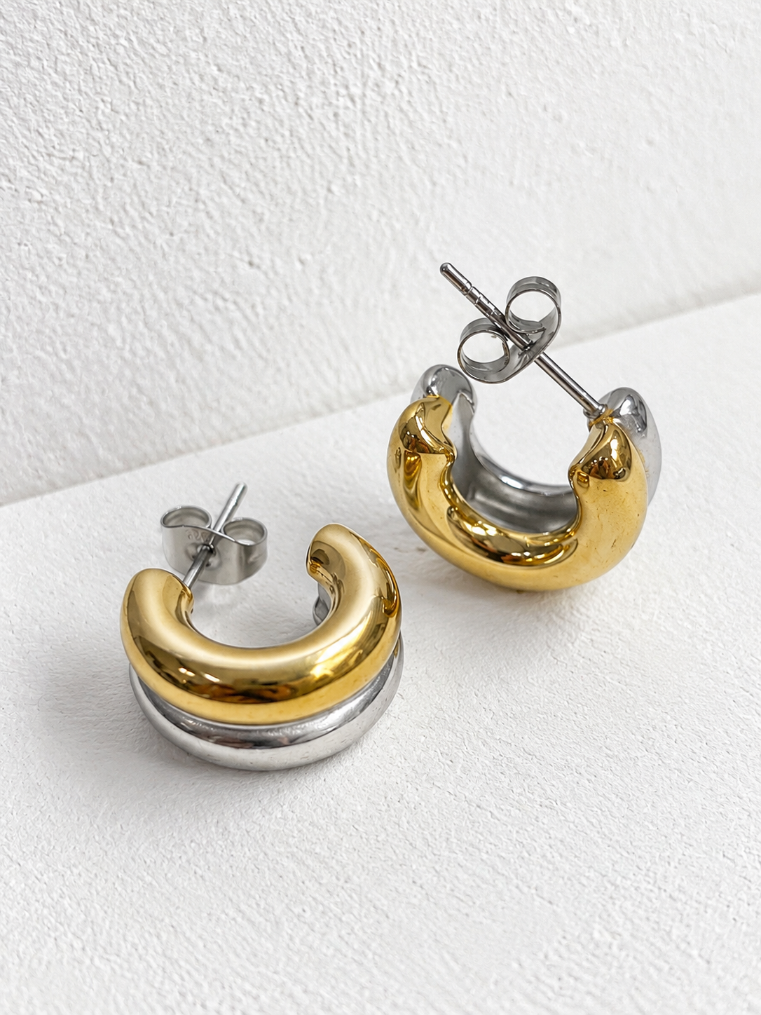 Café Cream Hoops | Golden Brunch | Dos tonos